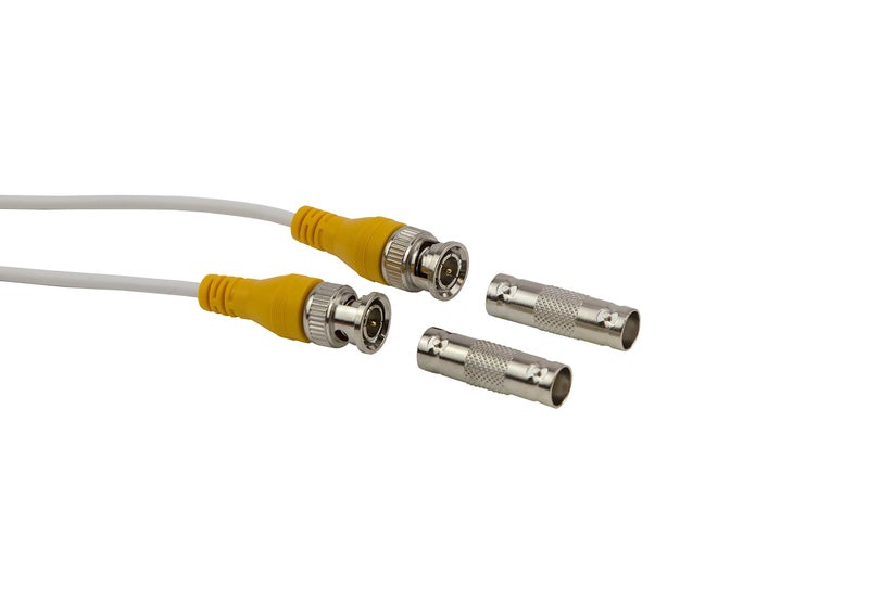 InstallerCCTV 100ft Pre-Made All-in-One BNC Video and Power Cable with Connector for Surveillance CCTV Security Camera Video System - White - Image 3